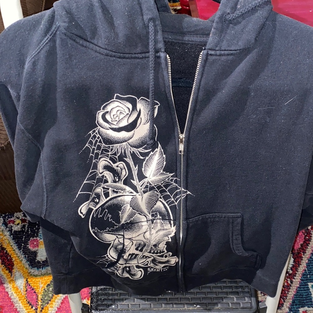 Black Zip Up Hoodie
